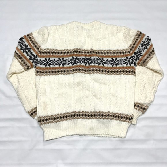 VTG Rob Winter Nordic Design Cable Knit Acrylic Pullover Sweater Mens Medium - Picture 4 of 4